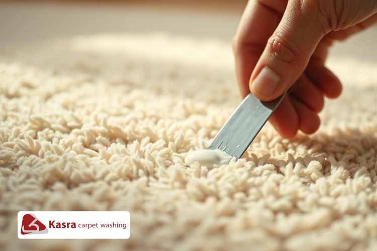 روش های تمیز کردن لکه چسب از روی فرش 