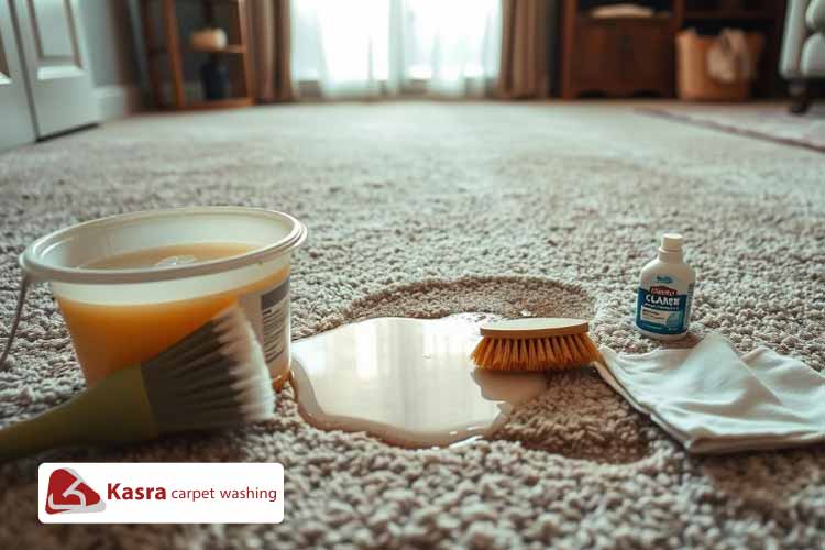 رفع لکه چسب از روی فرش