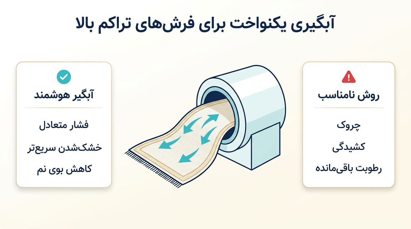 آبگیری هوشمند فرش ماشینی