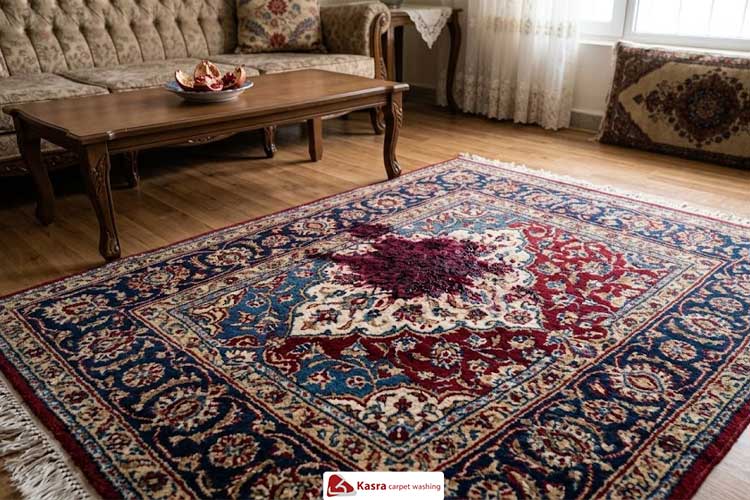 پاک کردن لکه انار از فرش