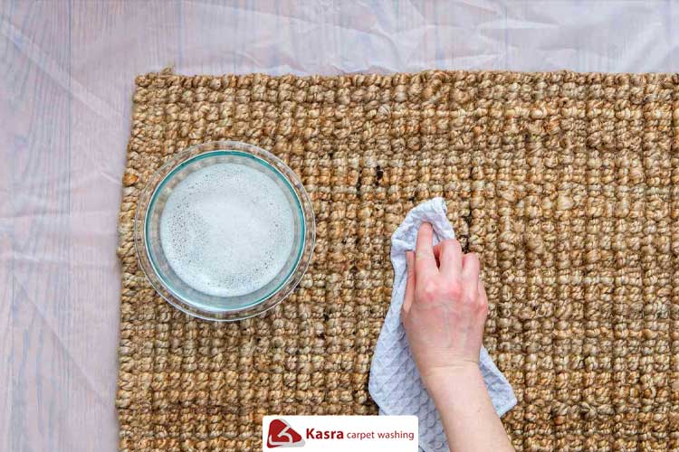 مراحل شستشوی فرش کنفی