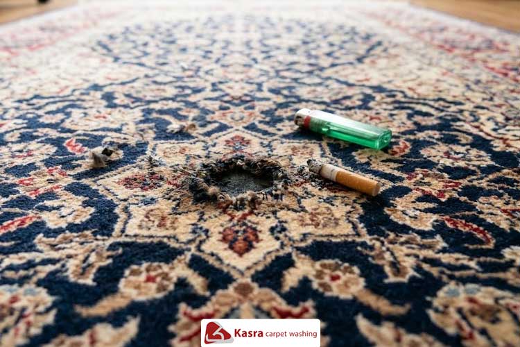 از بین بردن جای سوختگی سیگار روی فرش